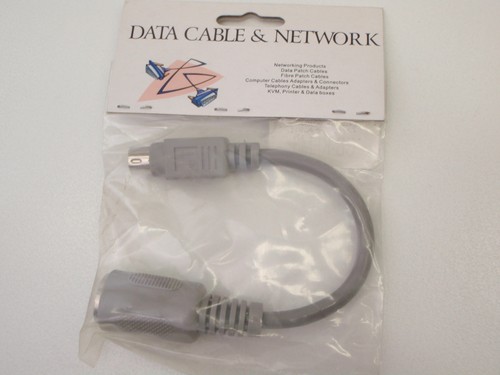 PS2 PS/2 KEYBOARD TO AT CONVERTER 6 PIN MINI FEMALE DIN F TO 5 PIN MALE - Foto 4 di 4