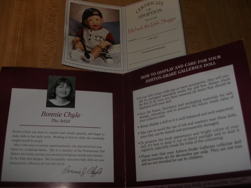 Ashton Drake Michael Little Slugger Lifelike Real Baby Boy Doll Chyle with COA - Picture 14 of 16