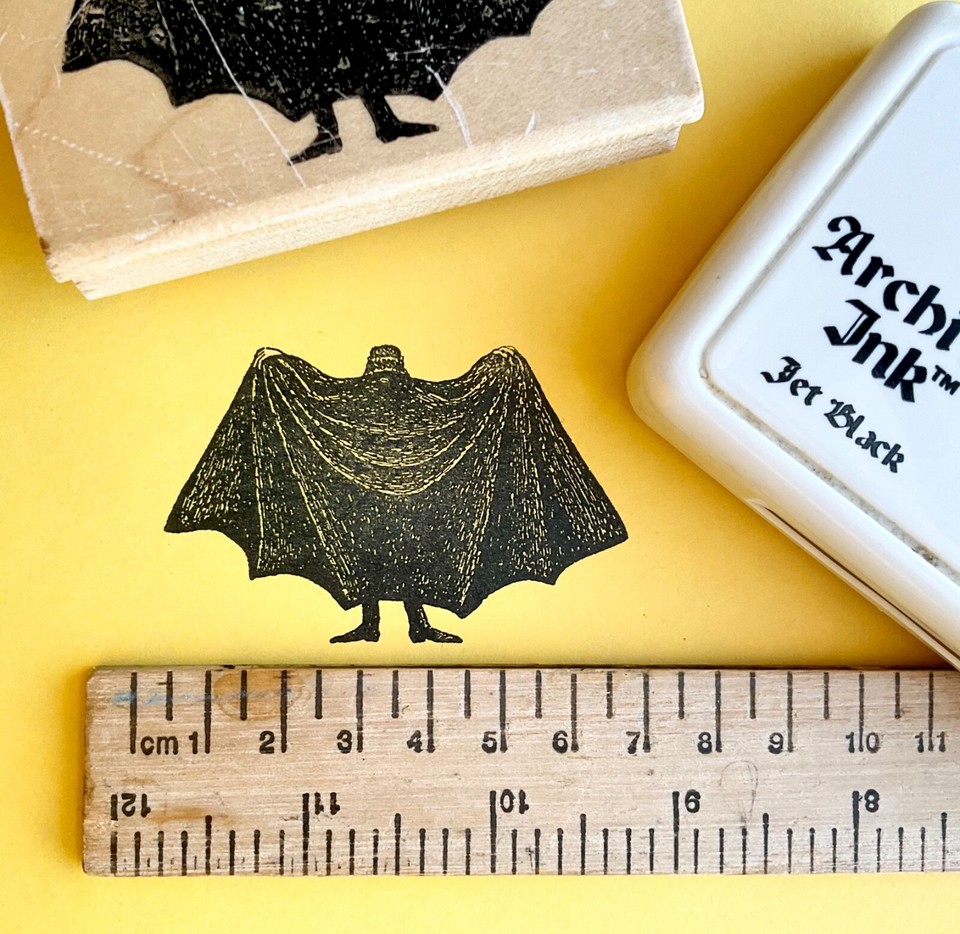 Vintage 2.5" Edward Gorey Dracula Rubber Stamp Kidstamps 2021 eBay