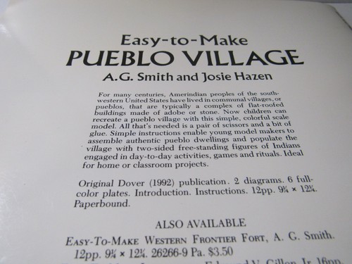 Pueblo Village Book Paper Village Kit Easy Educational Home School Learning - Picture 6 of 6