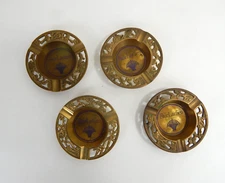 Vintage American Air Lines “Fair Ladies” Brass Ashtray