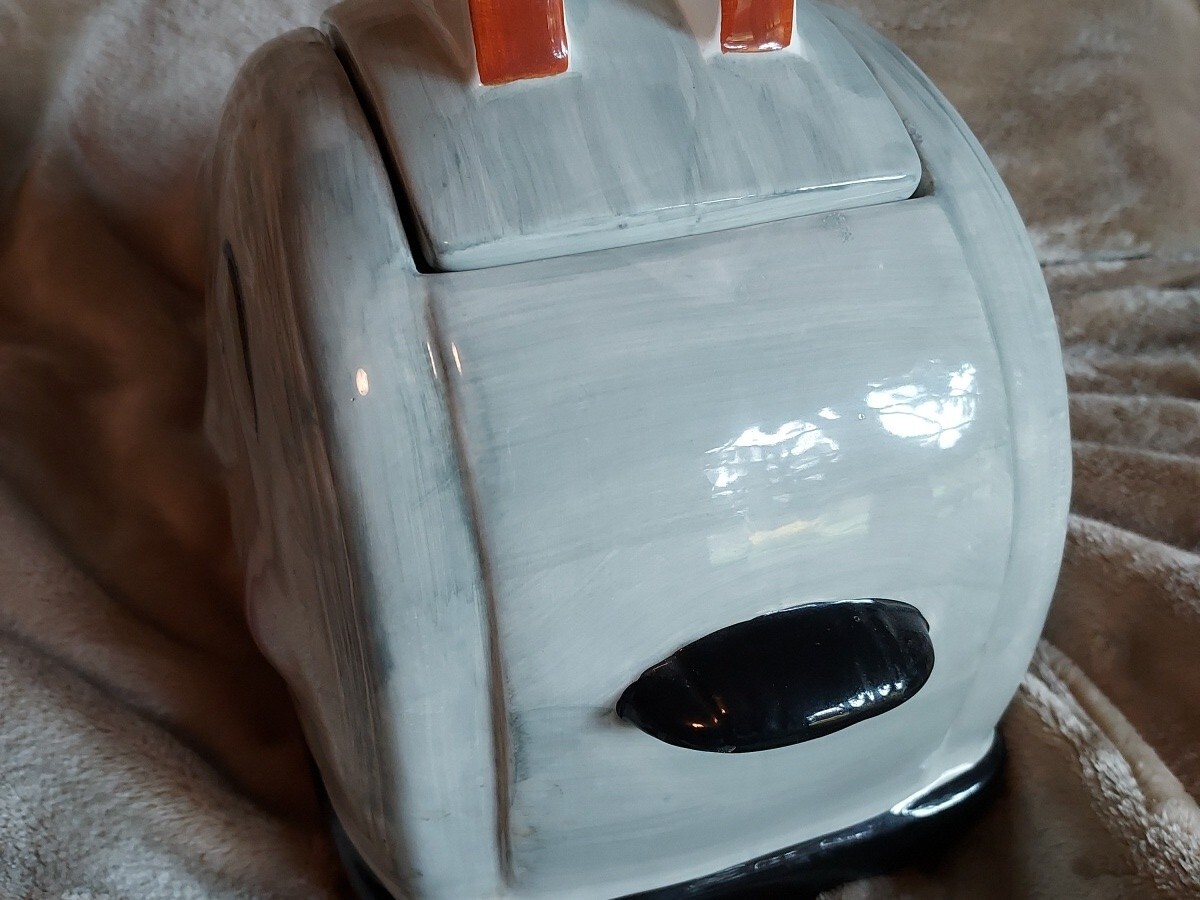 Vintage Smiling Toaster Cookie Jar Clayart Ceramic 1995 Happy Toast