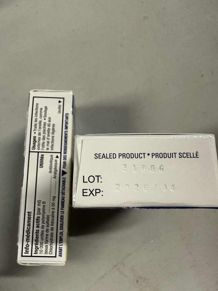 NEW! 2X! Polysporin Blue Plus Pain Relief Ear Drops 15ml EXP 2025 eBay