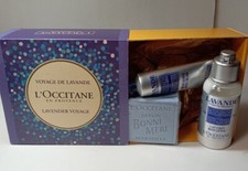 L Occitane Lavender Voyage Gift Set 1 oz Hand Cream 3.5 oz Soap 2.5 Body Lotion