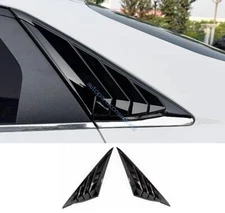 For Hyundai Elantra 2024-2025 Glossy Black Rear Side Window Quarter Louver Scoop