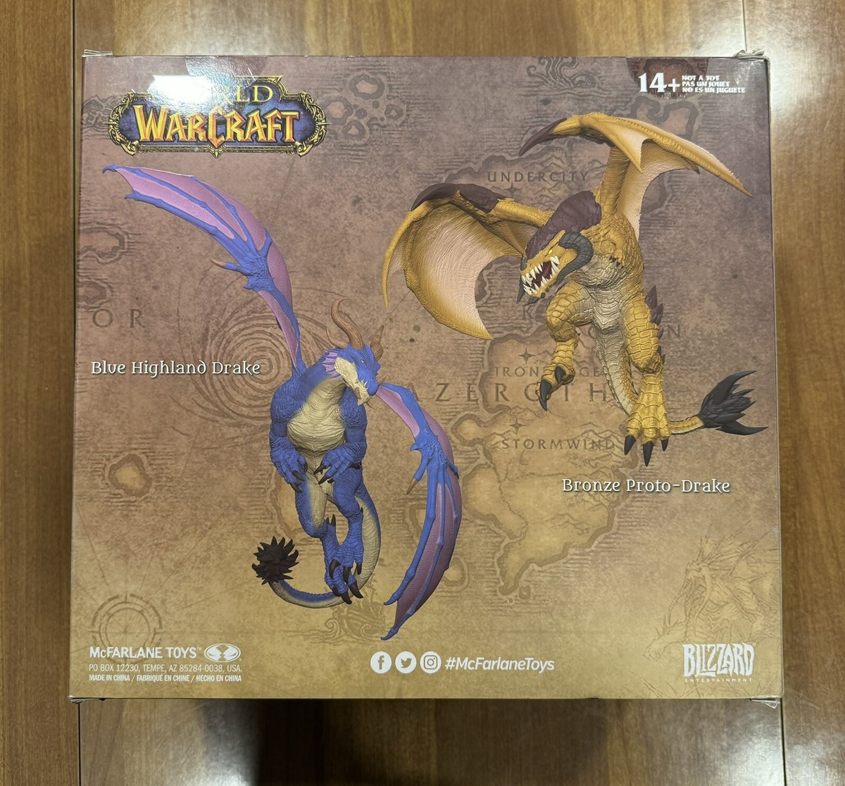 Figurines McFarlane World Of Warcraft - Proto-Drake Bronze & Highland Drake Bleu - Neuf