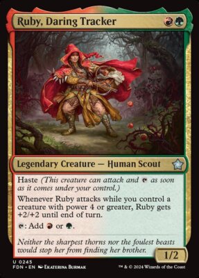 MTG Magic the Gathering Ruby, Daring Tracker (245/789) Foundations LP
