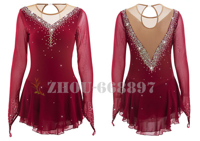 ice skating dress red