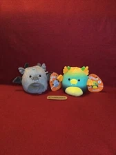 4.5” GIO Gargoyle + 4.5” SHAHZAD Dragon Halloween Squishmallows Plush Toys 2023