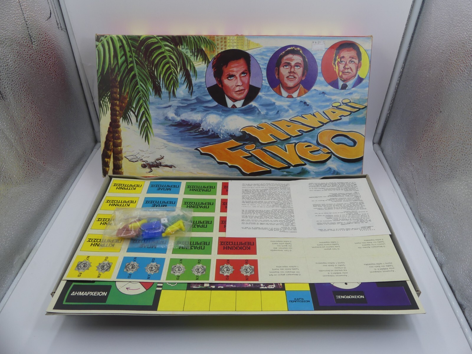VINTAGE 60S GREEK BOARD GAME HAWAII FIVE 0 ML complete eBay