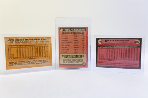 Topps Baseball RICKY HENDERSON (3) CARDS - Picture 5 of 8
