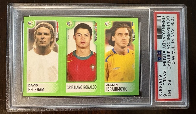 Beckham Ronaldo Zlatan 2006 Panini FIFA World Cup Germany Candy Album PSA 6 EXMT