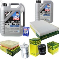 Mann Inspektionspaket 6L Liqui Moly Top Tec 5W-30 FüR Audi A6 2.4 2.8 Quattro