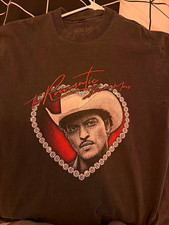Bruno Mars The Romantic Graphic Print Black Crew Neck Cotton T-Shirt L
