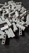 200X Klemmbausteine Mauersteine Wand 1x4 Noppen Ziegelstein Bricks HELLGRAU