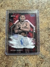 2024 Topps Finest UFC Autographs Michael Morales #FA-MMO Red Shimmer Refractor 