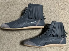Onitsuka Tiger Shoes MEXICO MID sz 8, grey WOMEN'S frills D25HQ limited rare