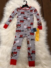 Disney Pixar Cars Lightning McQueen Mater Gray Red One Piece Zip Pajama 3T