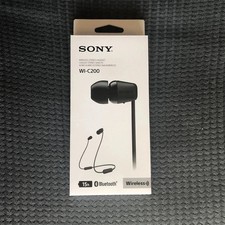 New Sony WI-C200 Wireless Bluetooth In-Ear Headphones Neckband Black SON