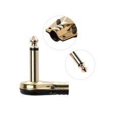 Low profile flat 1/4 mono male 6.3mm guitar cable patch cord right angle plug