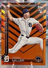 Ryan Miller Holiday Orange Foil Rookie RC 2025 Topps Update Card #US317 Tigers. rookie card picture