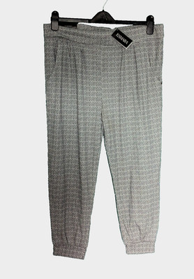 Neu Damenhose schwarz & weiß Haremsbündchenhose Übergröße 18-20 'K15