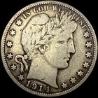 1914 S Barber Silver Half Dollar Key Date full LIBERTY