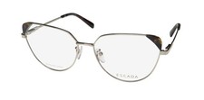NEW ESCADA VESD45K EYEWEAR FULL-RIM SILVER METAL  PLASTIC CAT EYE 08M6 WOMENS