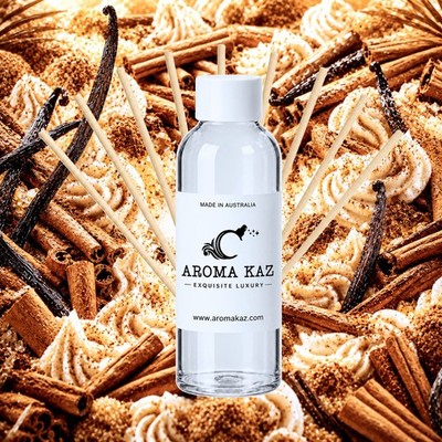 Creamy Cinnamon Vanilla Reed Diffuser Oil Refill Vegan Alcohol-Free 3 Sizes