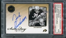 2009 Press Pass Legends Dick Anderson Autograph #SS-DA PSA 9