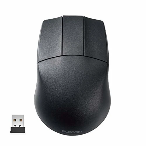 ELECOM mouse Wireless CAD 2.4GHz BlueLED 3 button wheelless symmetrical F/S NEW
