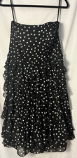 NEW White House Black Market Chiffon Strapless Polka Dot Tiered Ruffle Dress 14