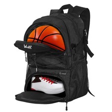 WOLT Basketball Backpack Large Sports Bag with Separate Ball Holder  Shoes C...