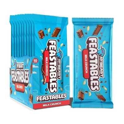 Milk Chocolate Crunch Bar, King Size Candy for Snacks, Gifts, and Desserts