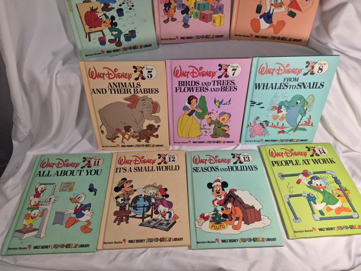 Vintage Lot of 10 Walt Disney Fun To Learn Library w/Mickey Reader