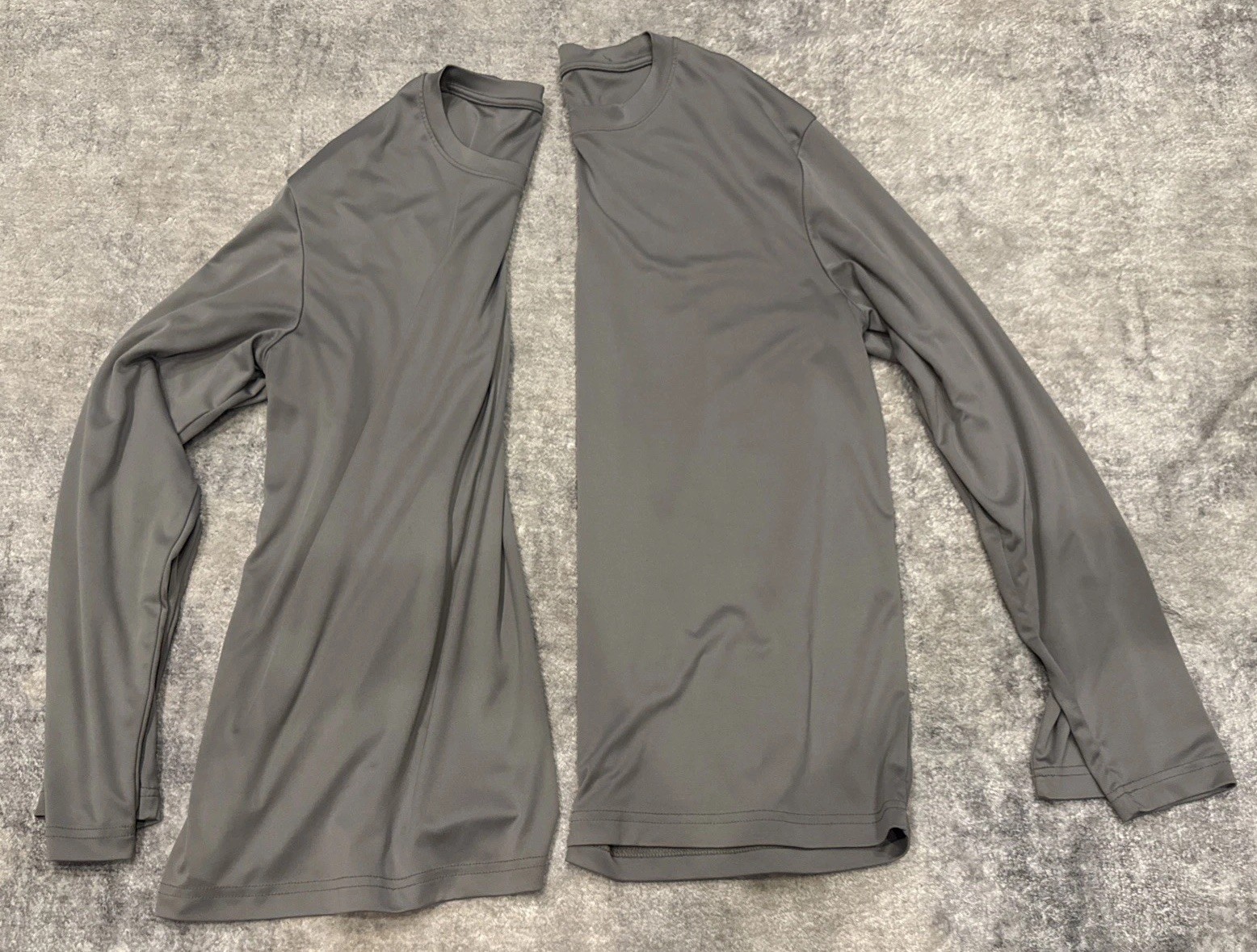 Devops Long Sleeve Gray Polyester Athletic Shirt … - image 1