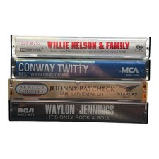 Country Cassette Tape Lot Willie Nelson Waylon Jennings Conway Twitty Johnny Pay