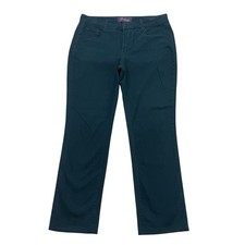 NYDJ Jeans Womens 6 Blue Denim Straight Leg Lift Tuck Stretch Mid Rise Dark Wash