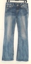Miss Me Women's Easy Bootcut Distressed Studded Jeans Waist Size: 26 Inseam: 31