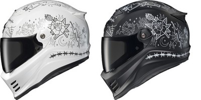 Scorpion Covert FX The Litas 2 Helmets Black White XS-2X