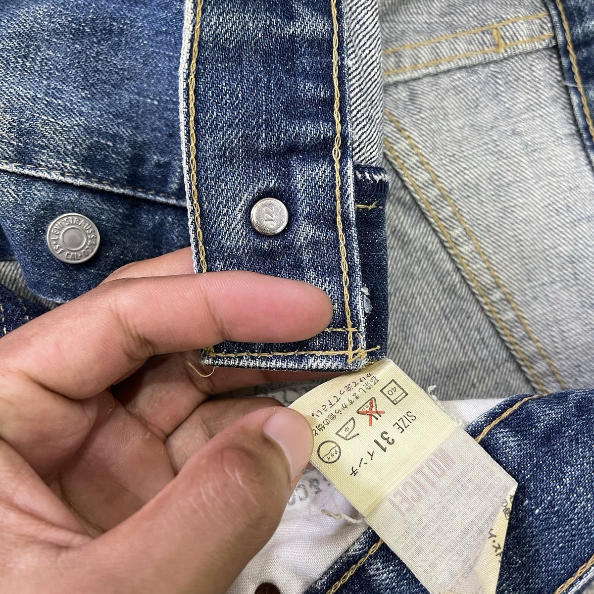 Rare Vintage Levis 503B Big E Redline Selvedge Jeans actual 31x28