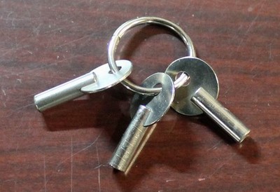 Lot of 3 Antique Clock Winding Keys - Nos. 1, 2, and 3         R