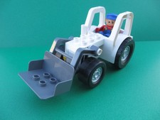Lego Duplo großer Traktor mit Frontlader und Bauer Bauernhof (010823F)