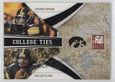 2009 Donruss Elite College Ties Combos Black /199 Dallas Clark Shonn Greene 3n1