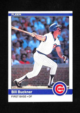 1984 FLEER SET-BREAK # 488 BILL BUCKNER CHICAGO CUBS NM