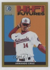 2022 Bowman Hi-Fi Futures Gold Refractor 37/50 Armando Cruz #HIFI-24 0i1j