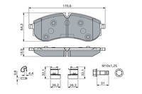 Bosch Bremsbelagsatz Scheibenbremse 0 986 460 115 Low-Metallic FüR Vw Crafter