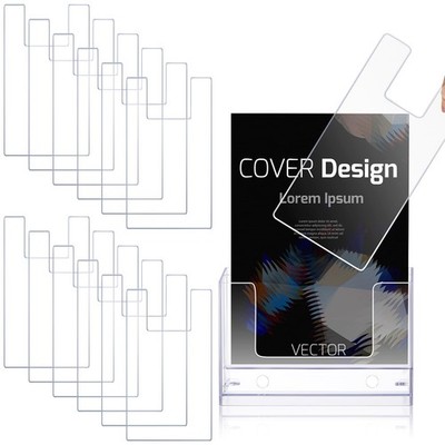 6 Pack 3.5x7 Inch Clear Acrylic Brochure Shield For 4x9 Holders Case