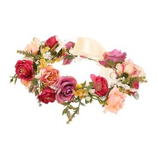 LLinfflr Rose Flower Crown Bridal Floral Headband Halo Halloween Costume  Co...