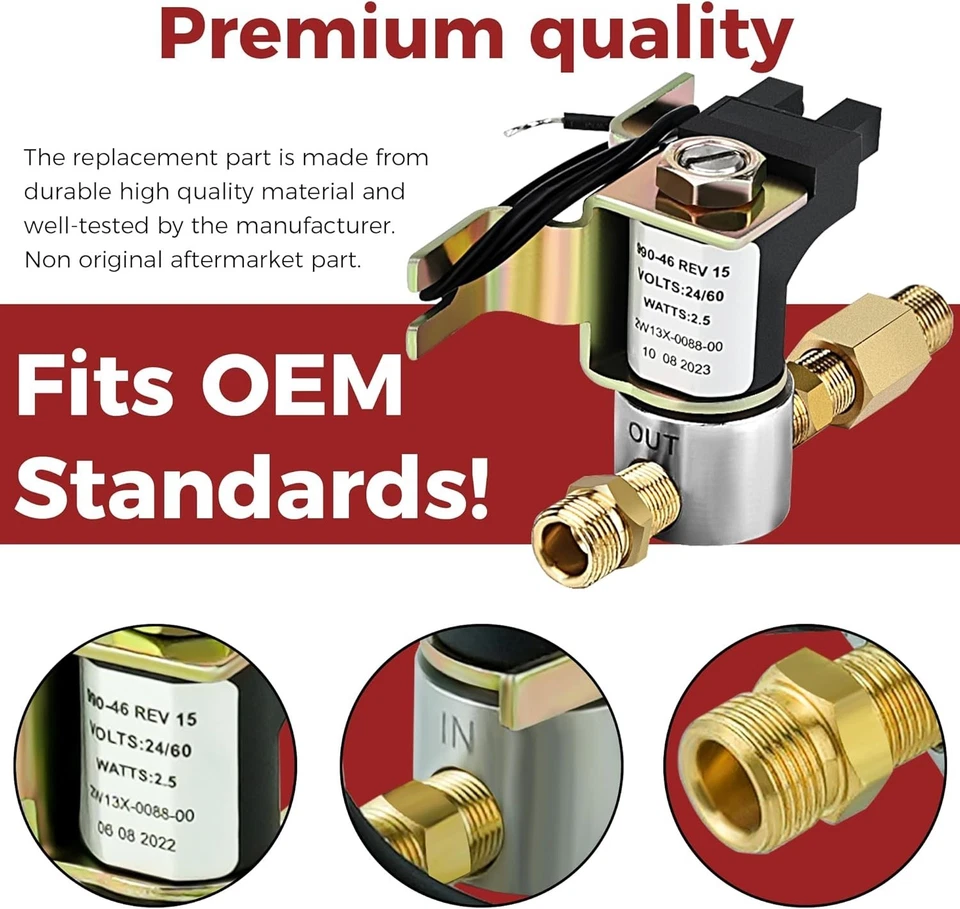 Electroválvula de agua humidificadora 24V para GeneralAire 1042 1042L 1042LH 1137 1040L Foto 4 de 4